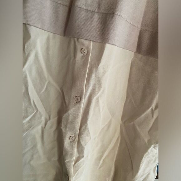 COS Sweater Dress Womens Size Small Beige Wool Silk  Pullover Buttons - Picture 2 of 14